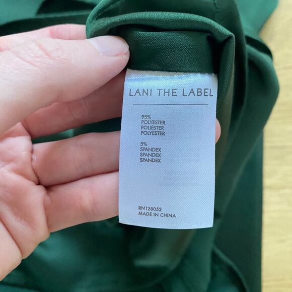 Lani The Label - Lennon Mini Slip Dress in Green - Picture 3 of 6